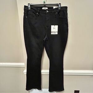 Royalty For Me Women's Black Jeans Sz 18W NWT Stretch Tummy Control